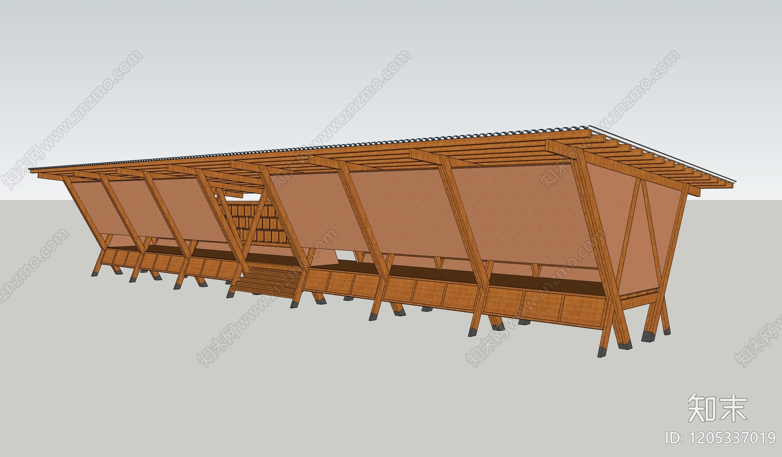 现代原木其他景观施工图下载【ID:1205337019】
