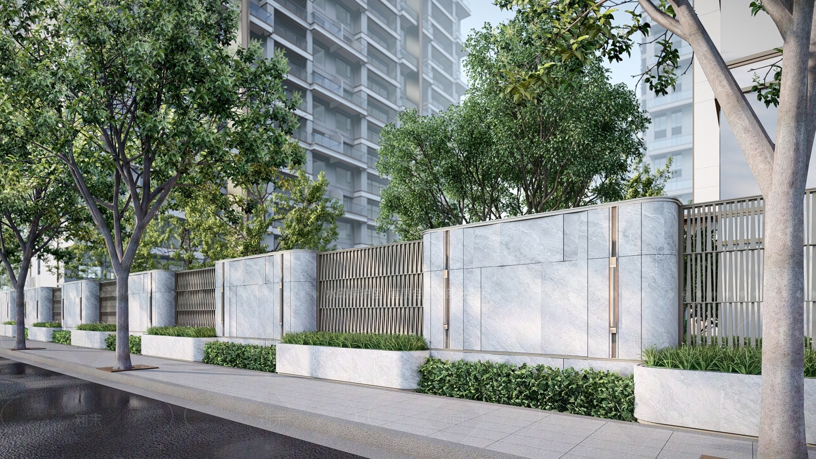 现代景观围栏SU模型下载【ID:1205341899】