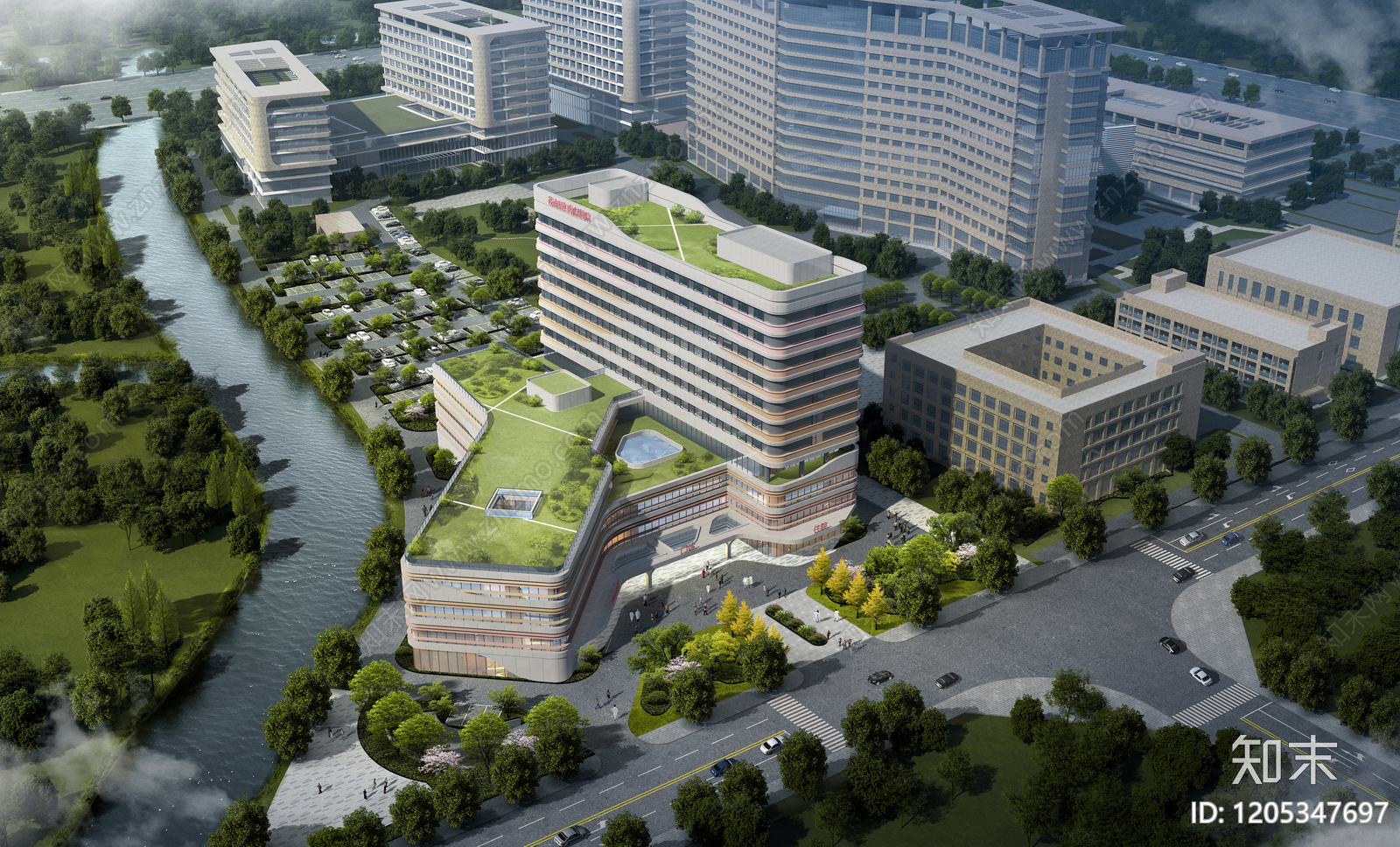 现代医院建筑施工图下载【ID:1205347697】