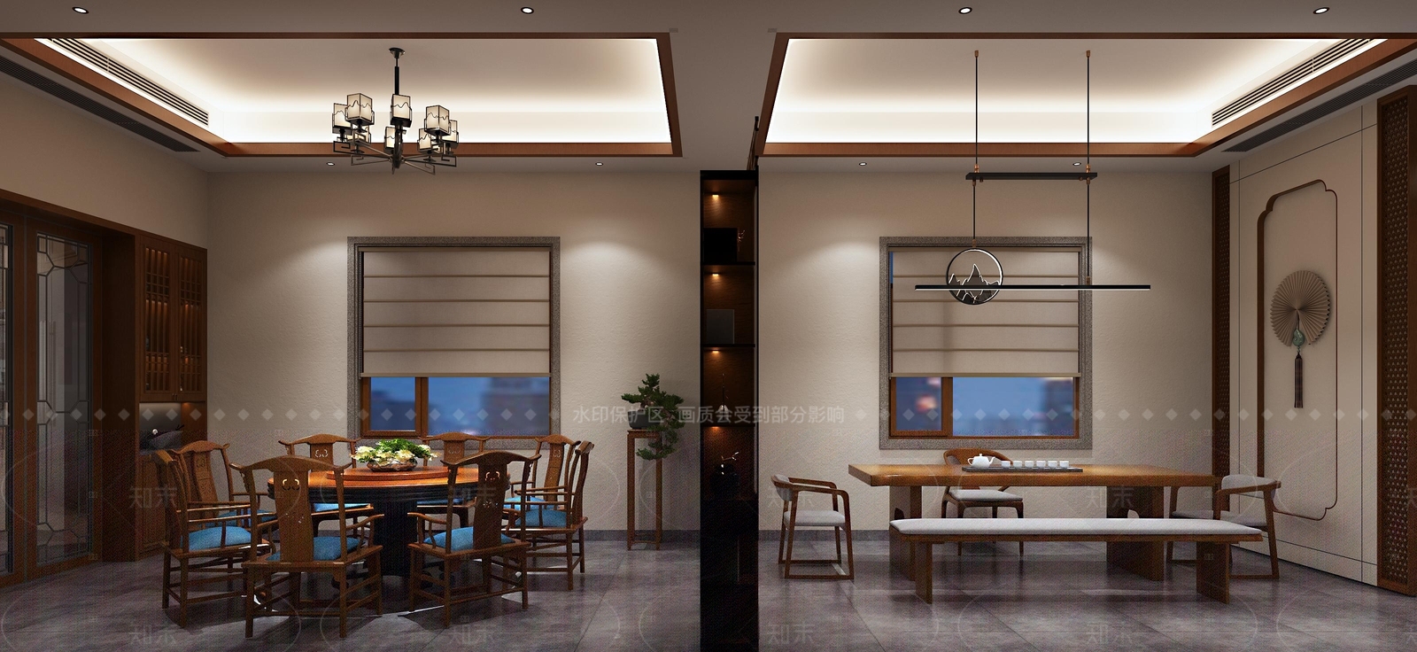新中式包厢3D模型下载【ID:1205350096】