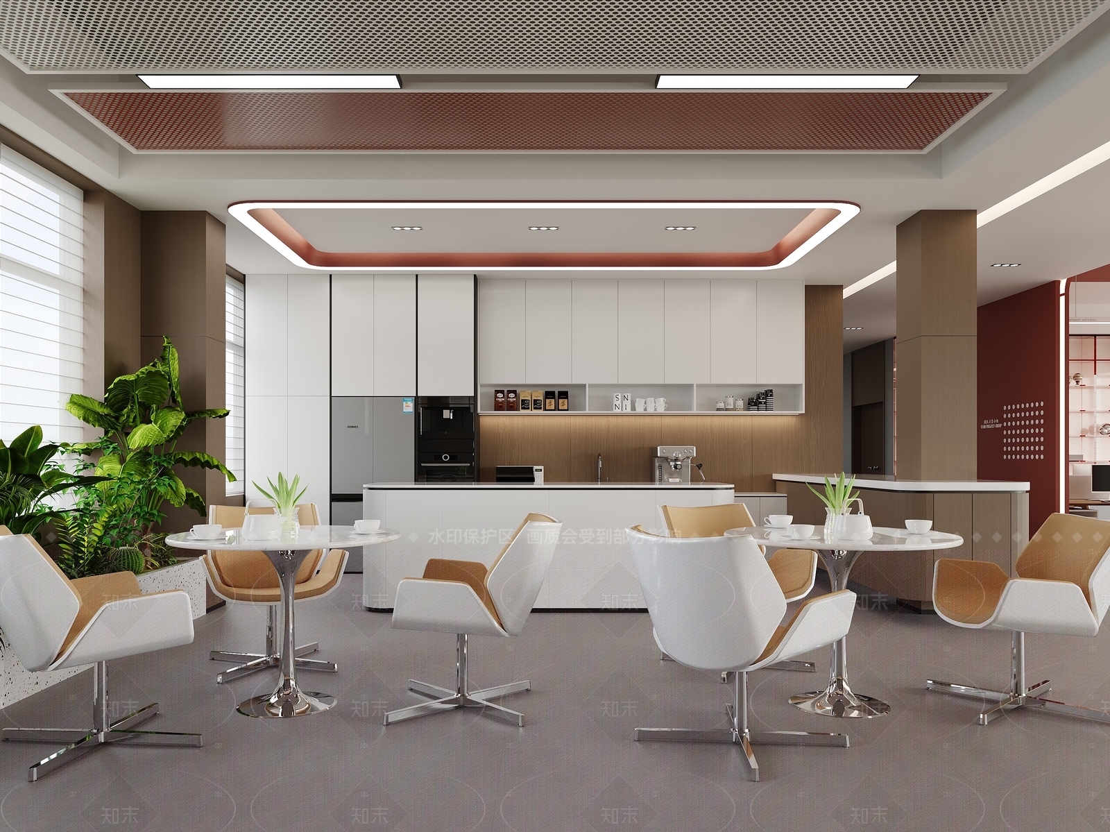 现代工业茶水间3D模型下载【ID:1205351382】