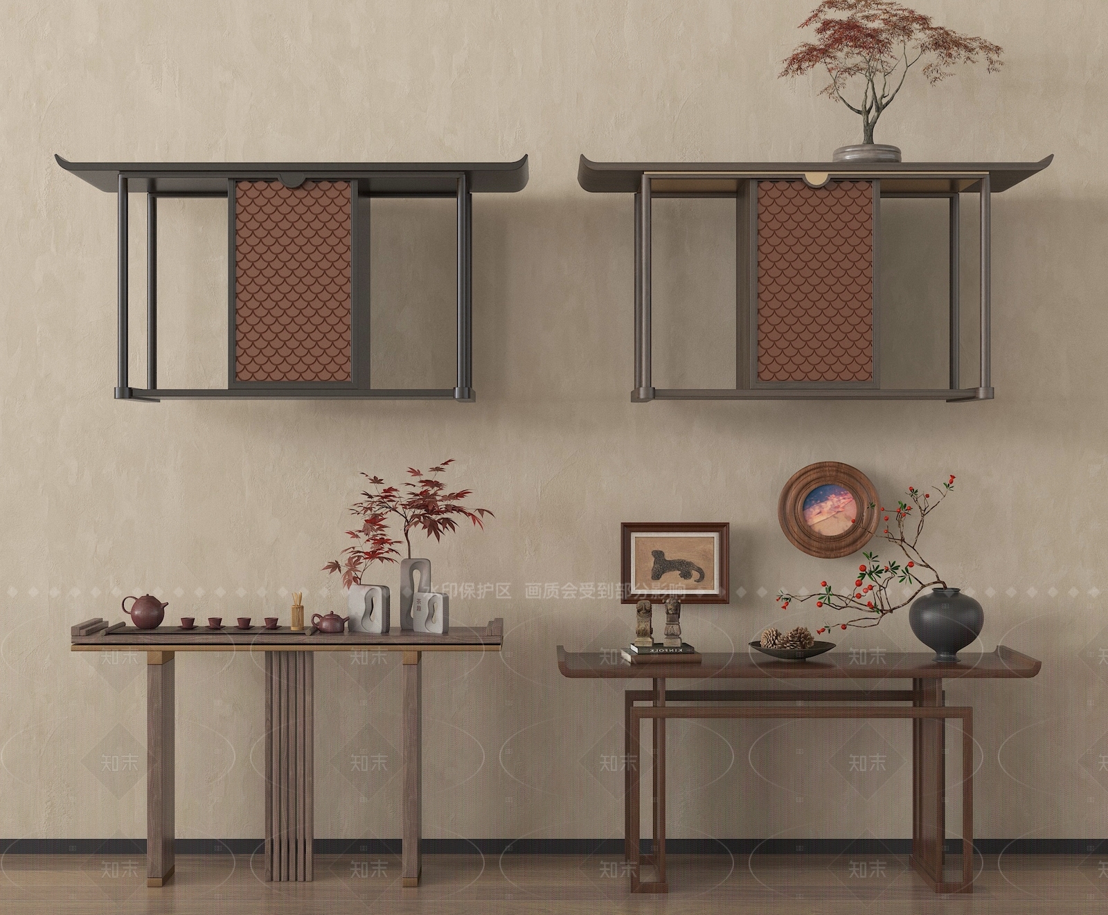 新中式条案3D模型下载【ID:1205353523】