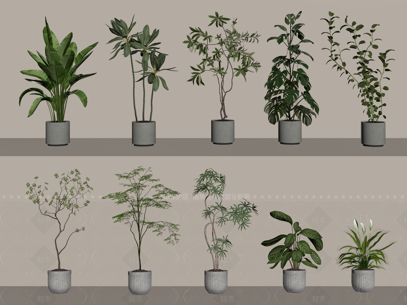 盆栽SU模型下载【ID:1205355875】