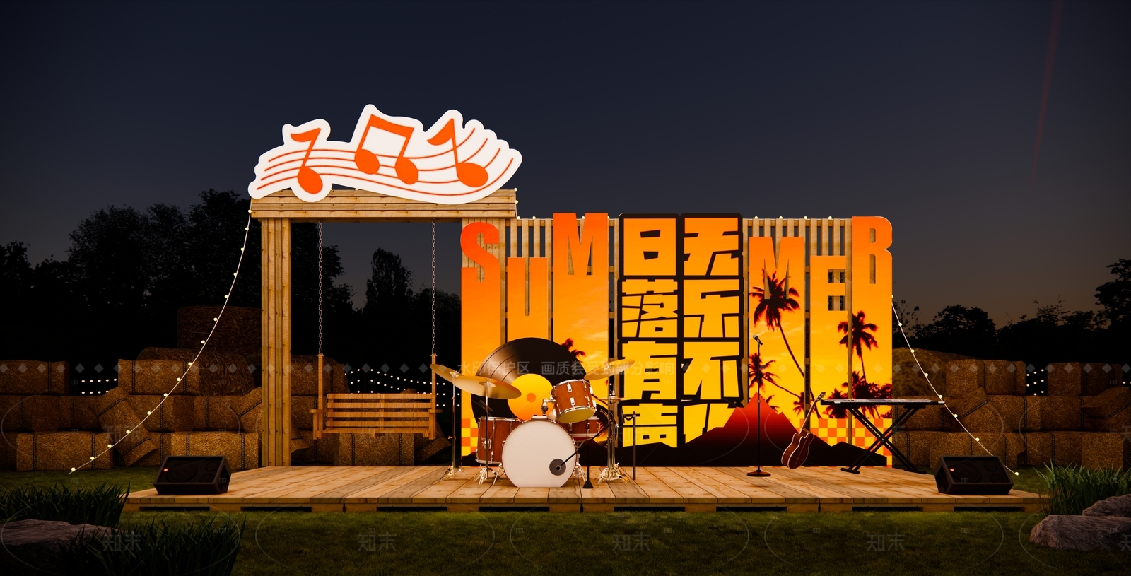 现代其他公共空间美陈SU模型下载【ID:1205358674】