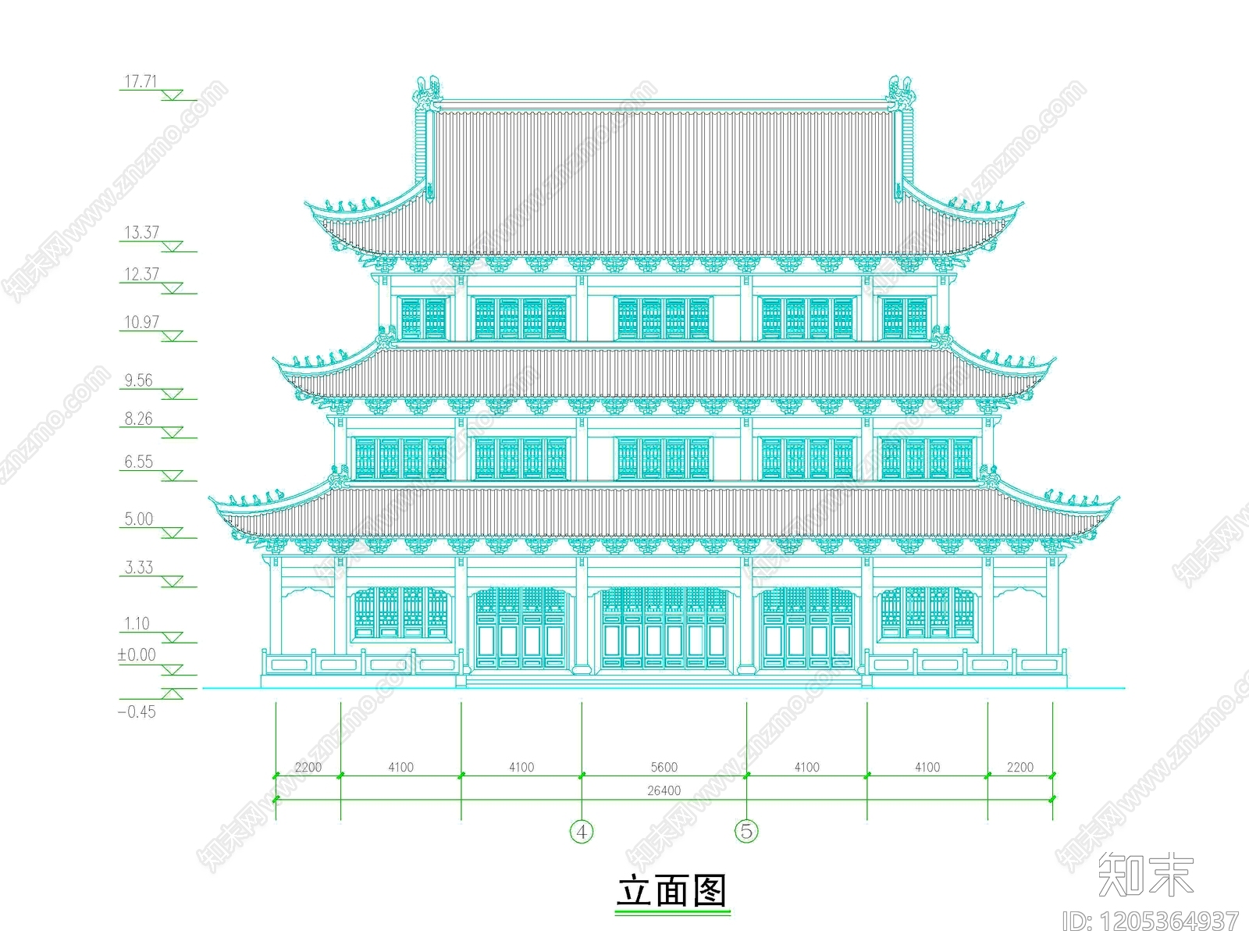 寺庙施工图下载【ID:1205364937】