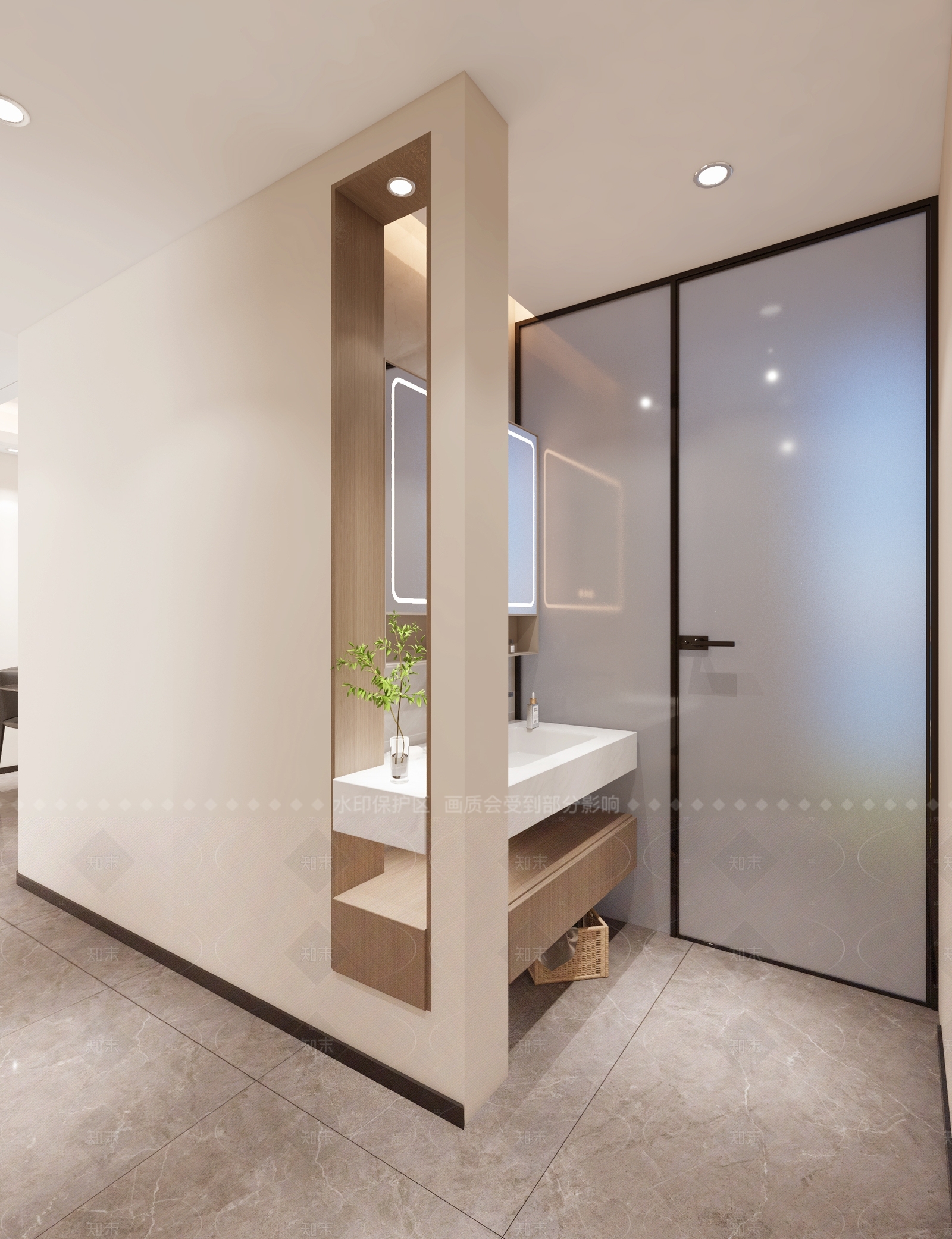 现代意式卫生间3D模型下载【ID:1205366846】
