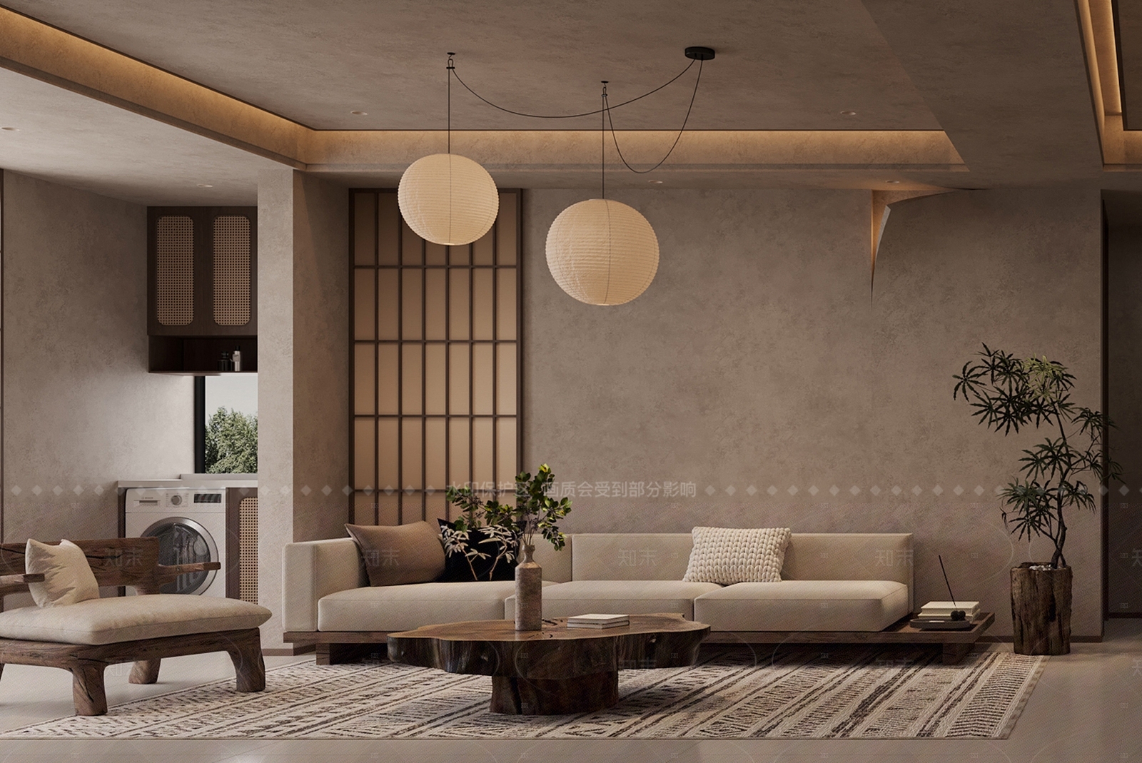 日式禅意客餐厅3D模型下载【ID:1205457954】