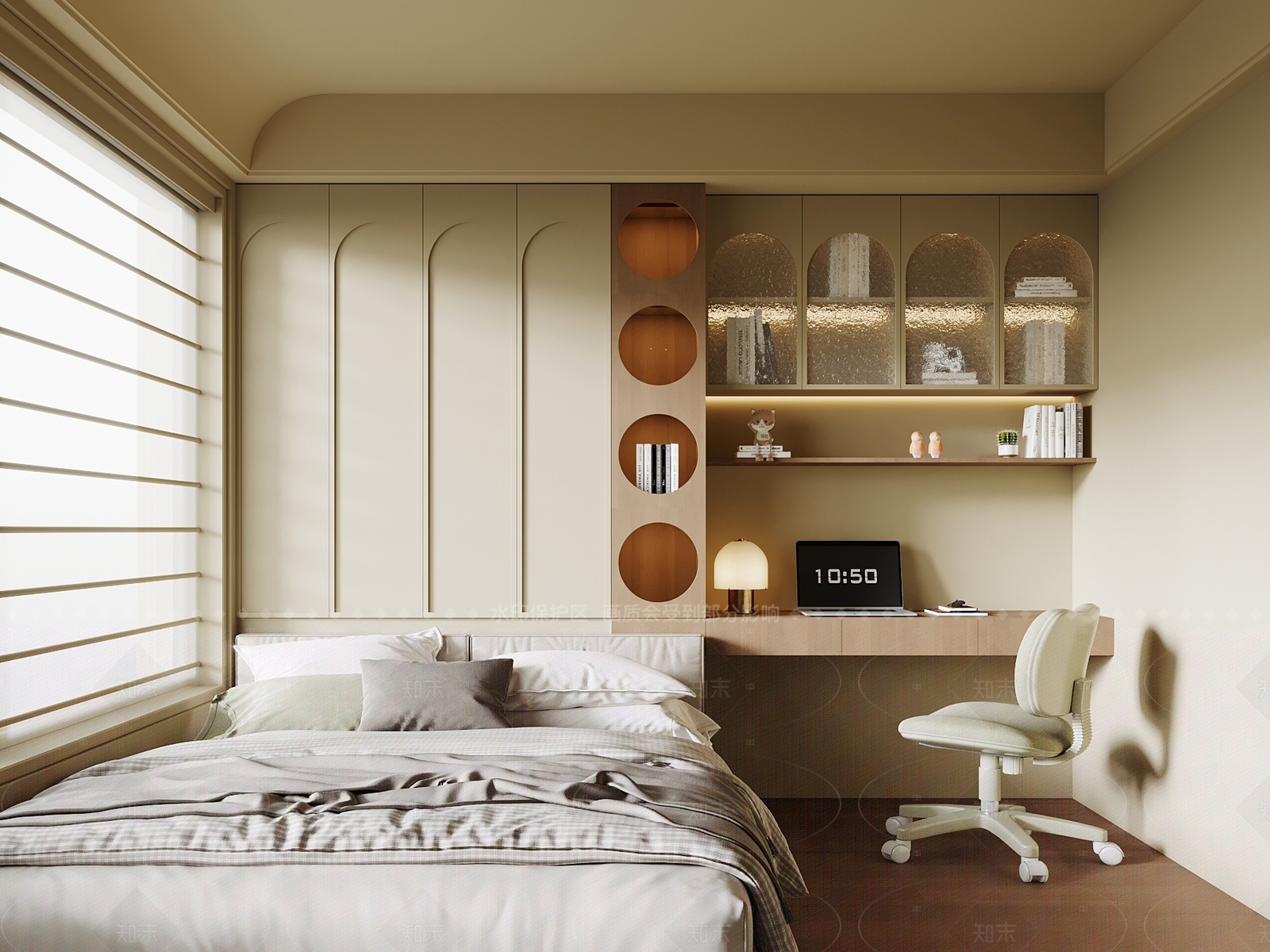 现代榻榻米卧室3D模型下载【ID:1205378555】