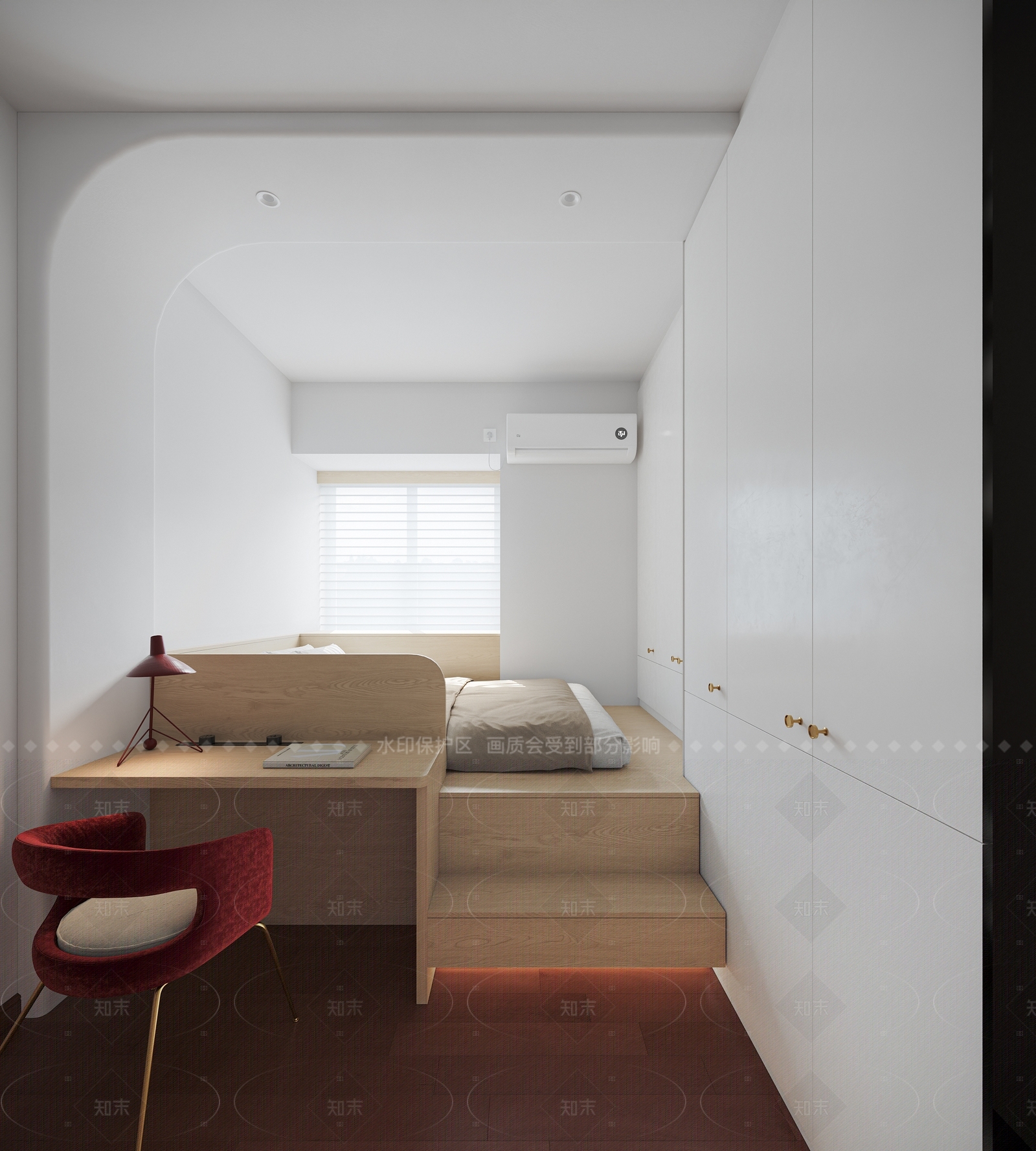 现代新中式家居卧室3D模型下载【ID:1205379234】