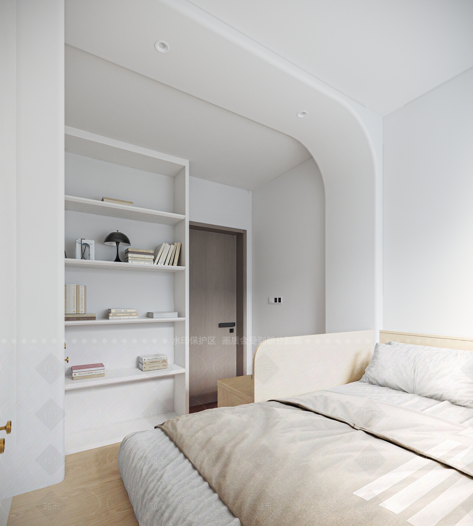 现代新中式家居卧室3D模型下载【ID:1205379234】