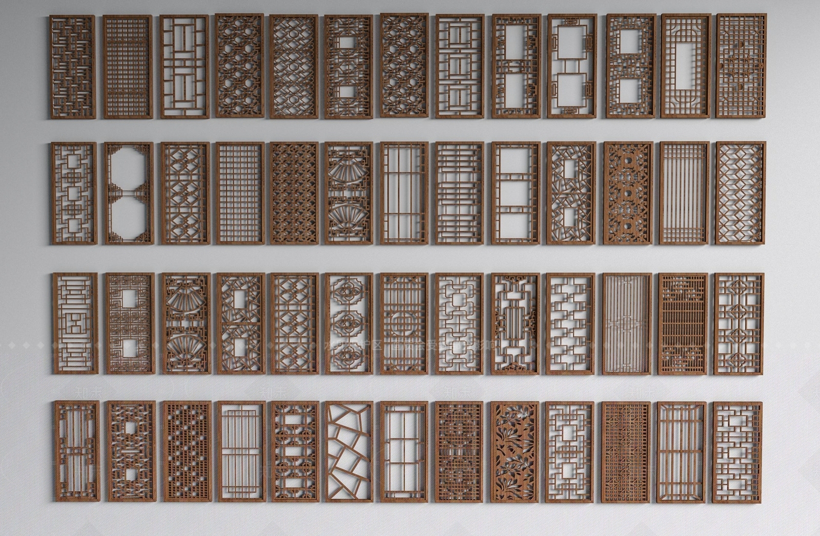新中式中式雕花3D模型下载【ID:1205379913】