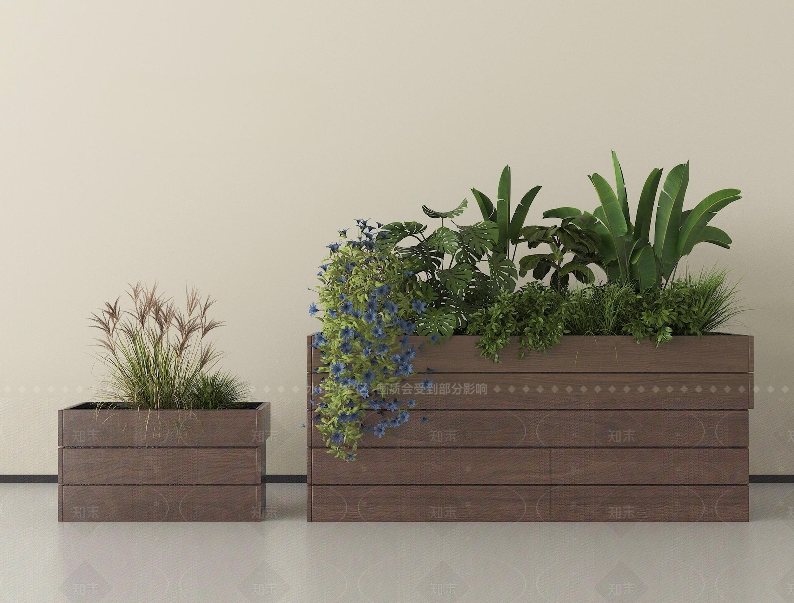 花草组合3D模型下载【ID:1205383117】