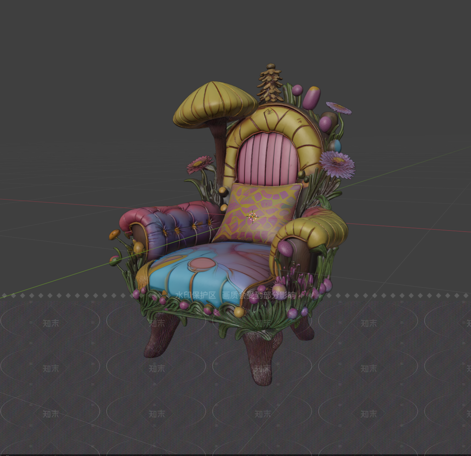 奶油复古其他椅子3D模型下载【ID:1205387194】