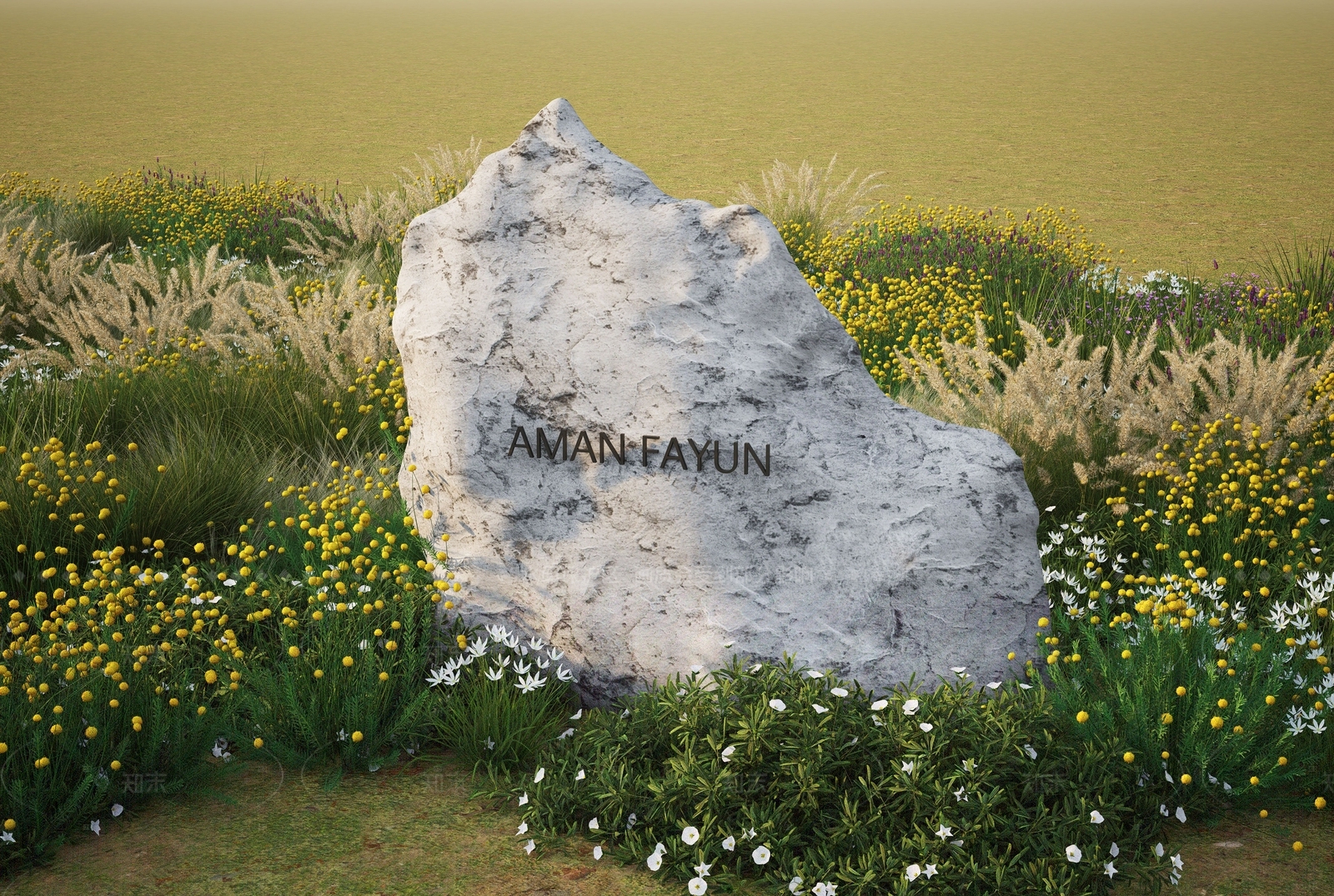 现代景观石SU模型下载【ID:1205388531】