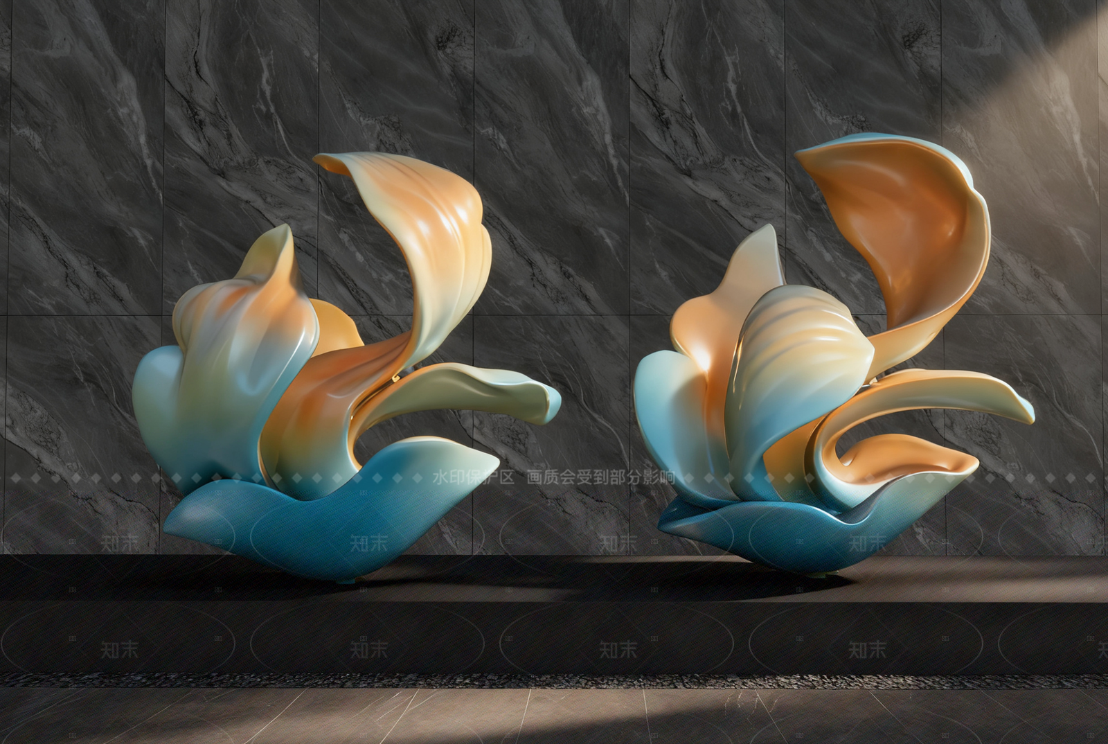 新中式轻奢雕塑SU模型下载【ID:1205388716】