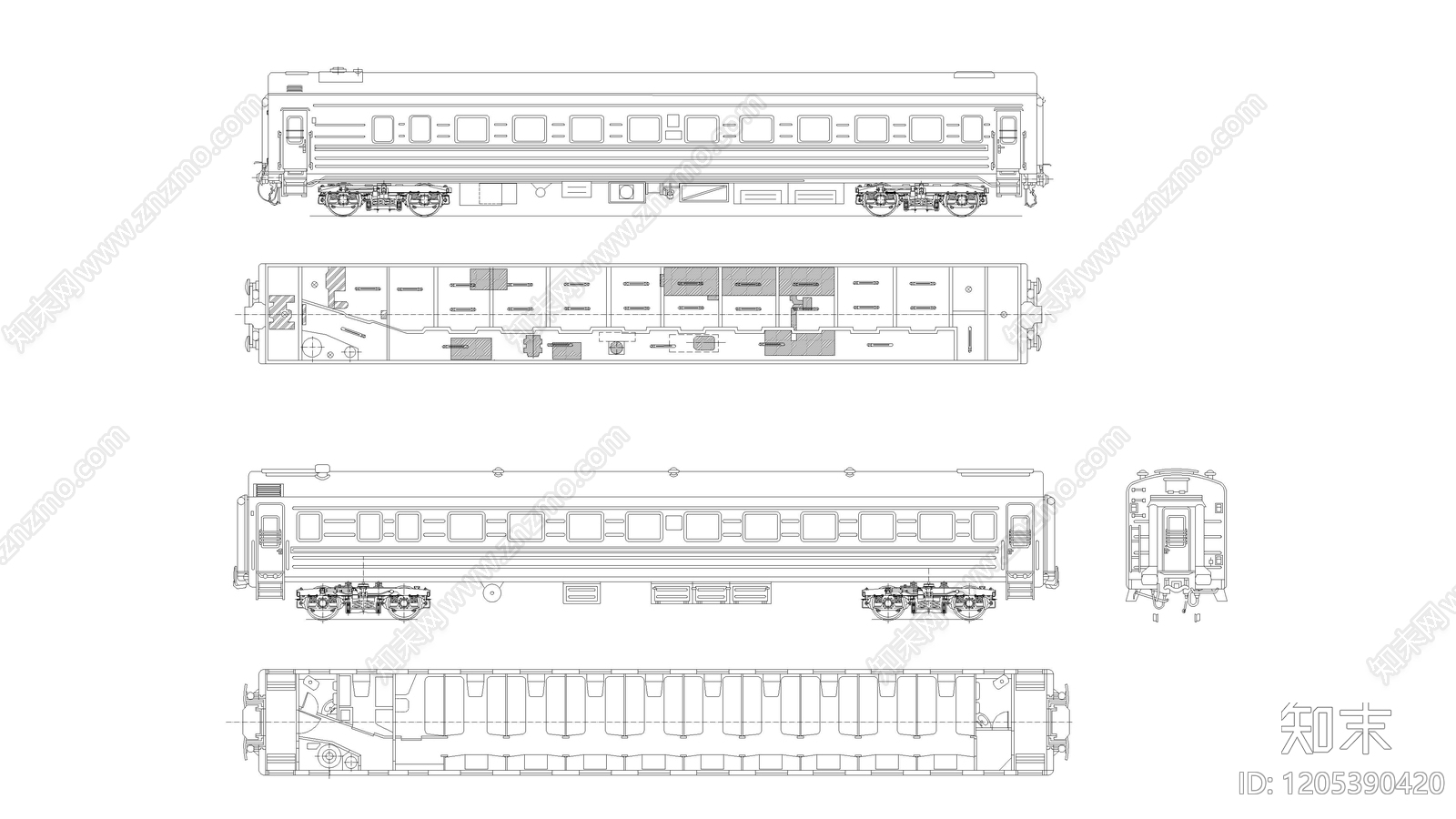 现代交通工具图库施工图下载【ID:1205390420】