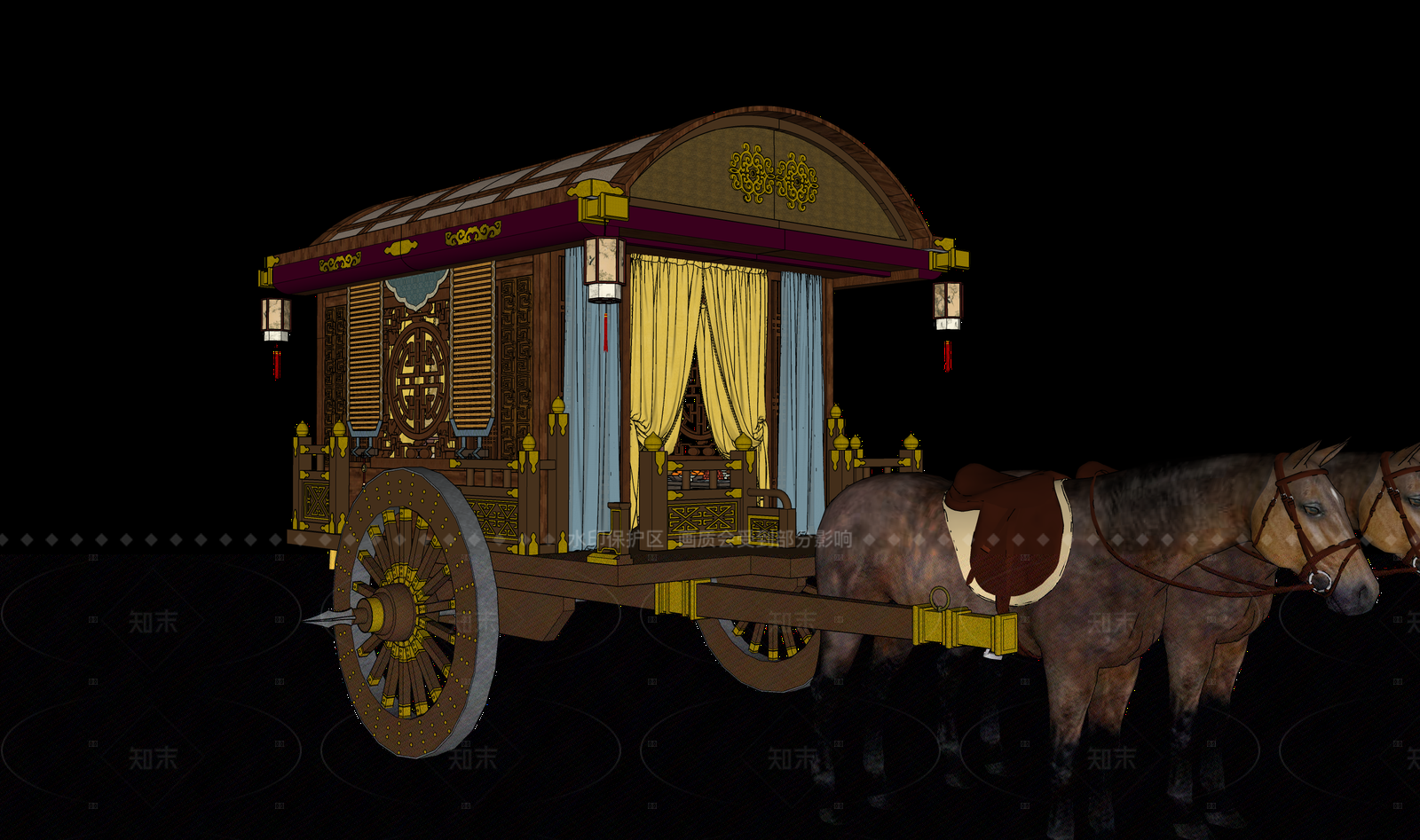 马车SU模型下载【ID:1205393213】