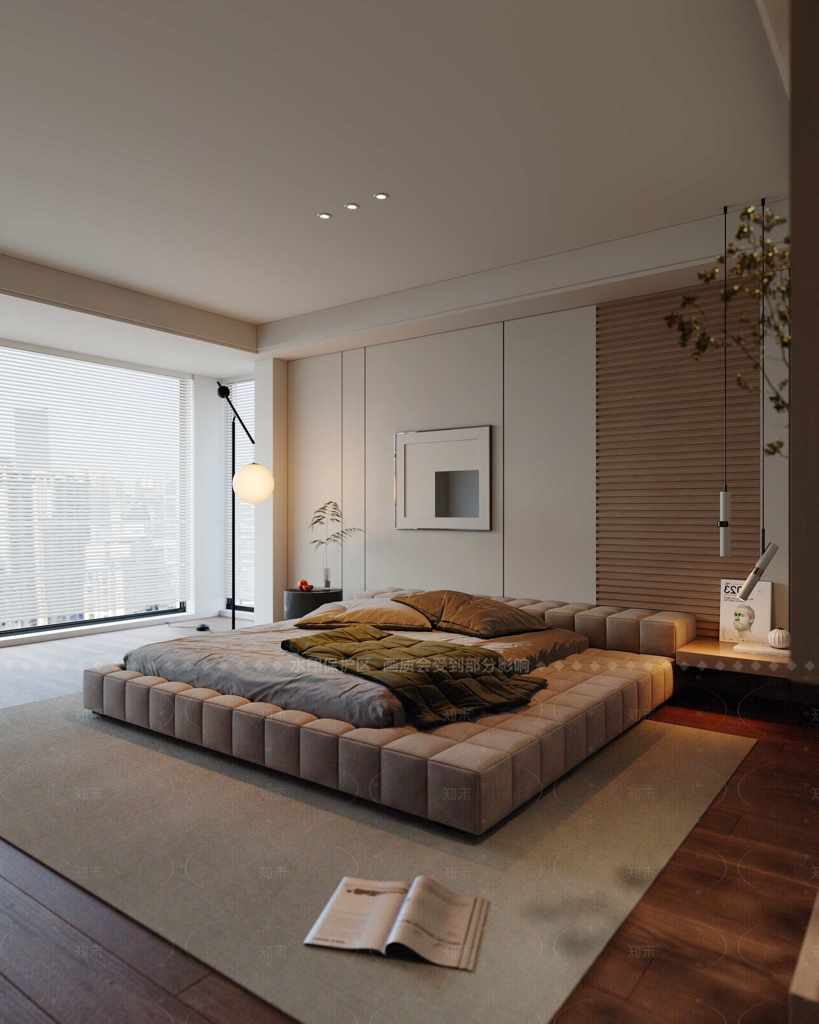 现代简约家居卧室SU模型下载【ID:1205397078】