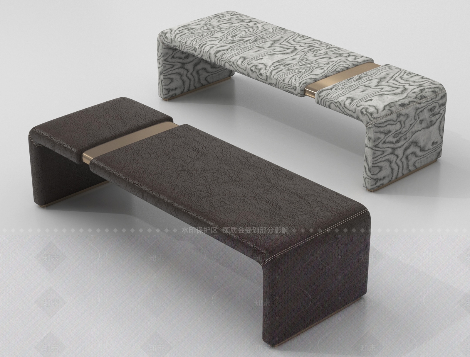 法式沙发凳3D模型下载【ID:1205399657】