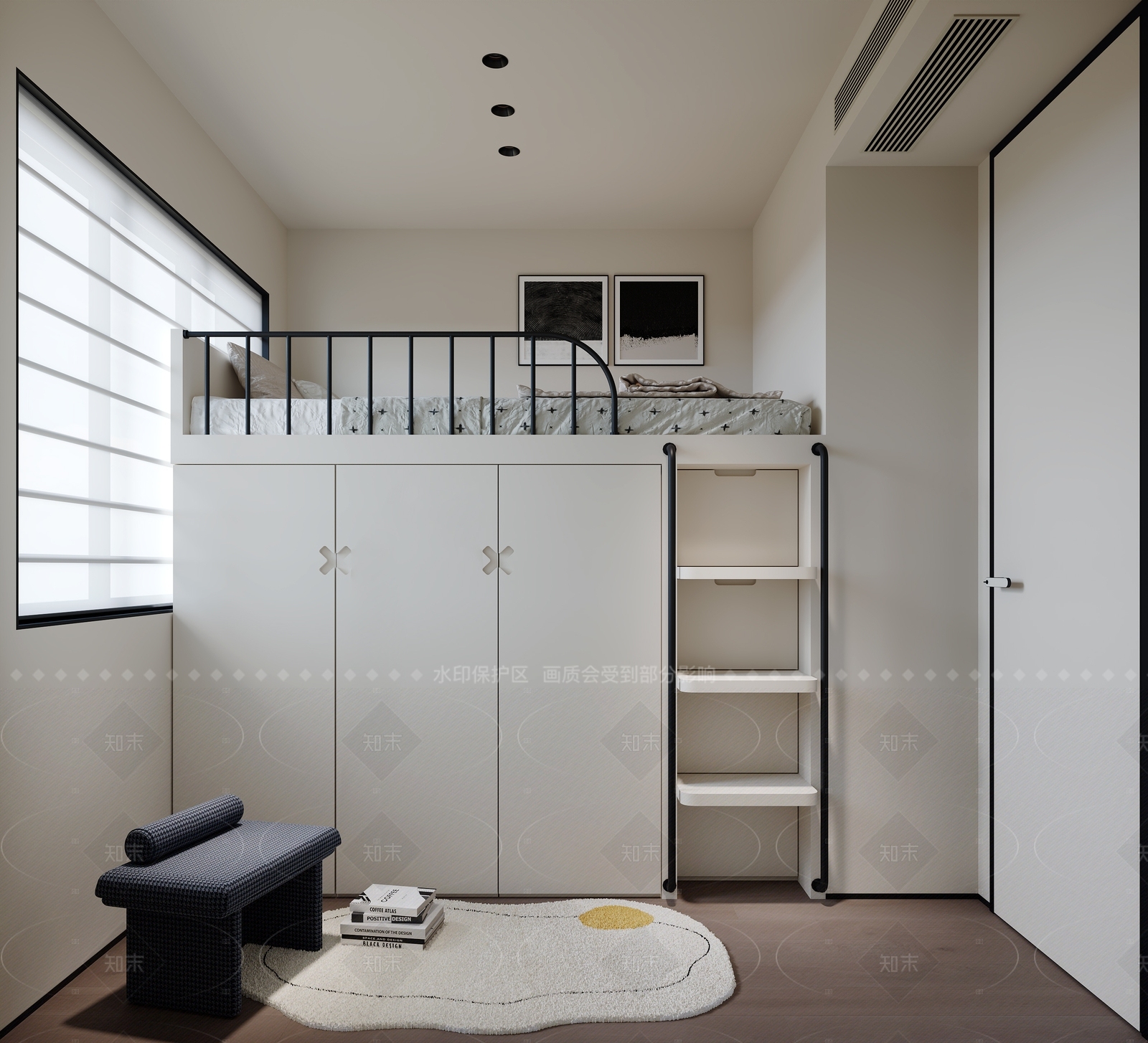 现代意式家居卧室SU模型下载【ID:1205399855】
