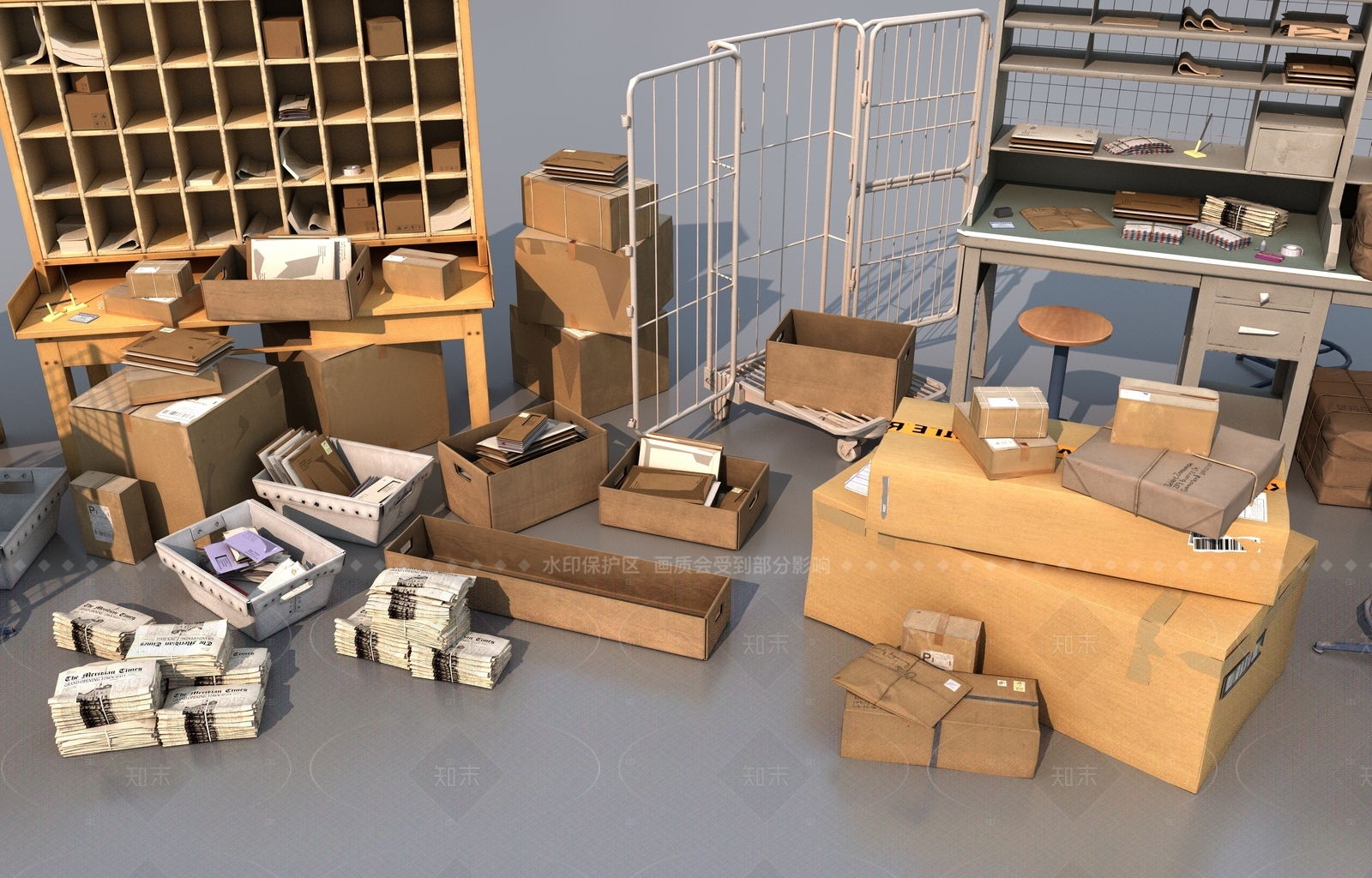 公用器材3D模型下载【ID:1205401851】