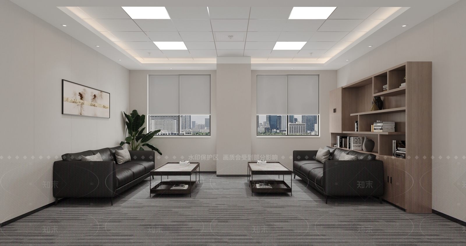 现代新中式接待室3D模型下载【ID:1205406256】