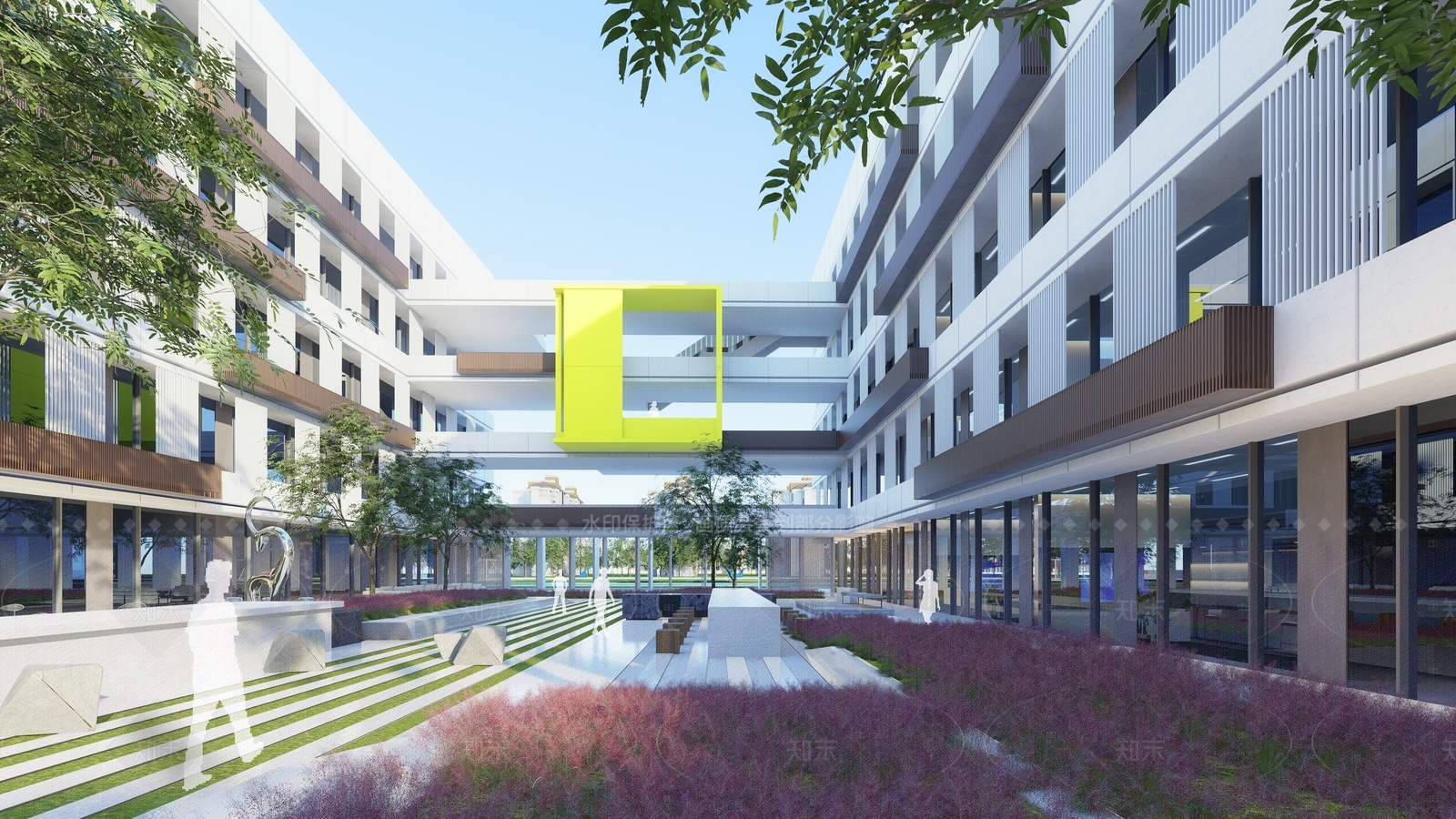 现代新中式学校建筑SU模型下载【ID:1205409442】