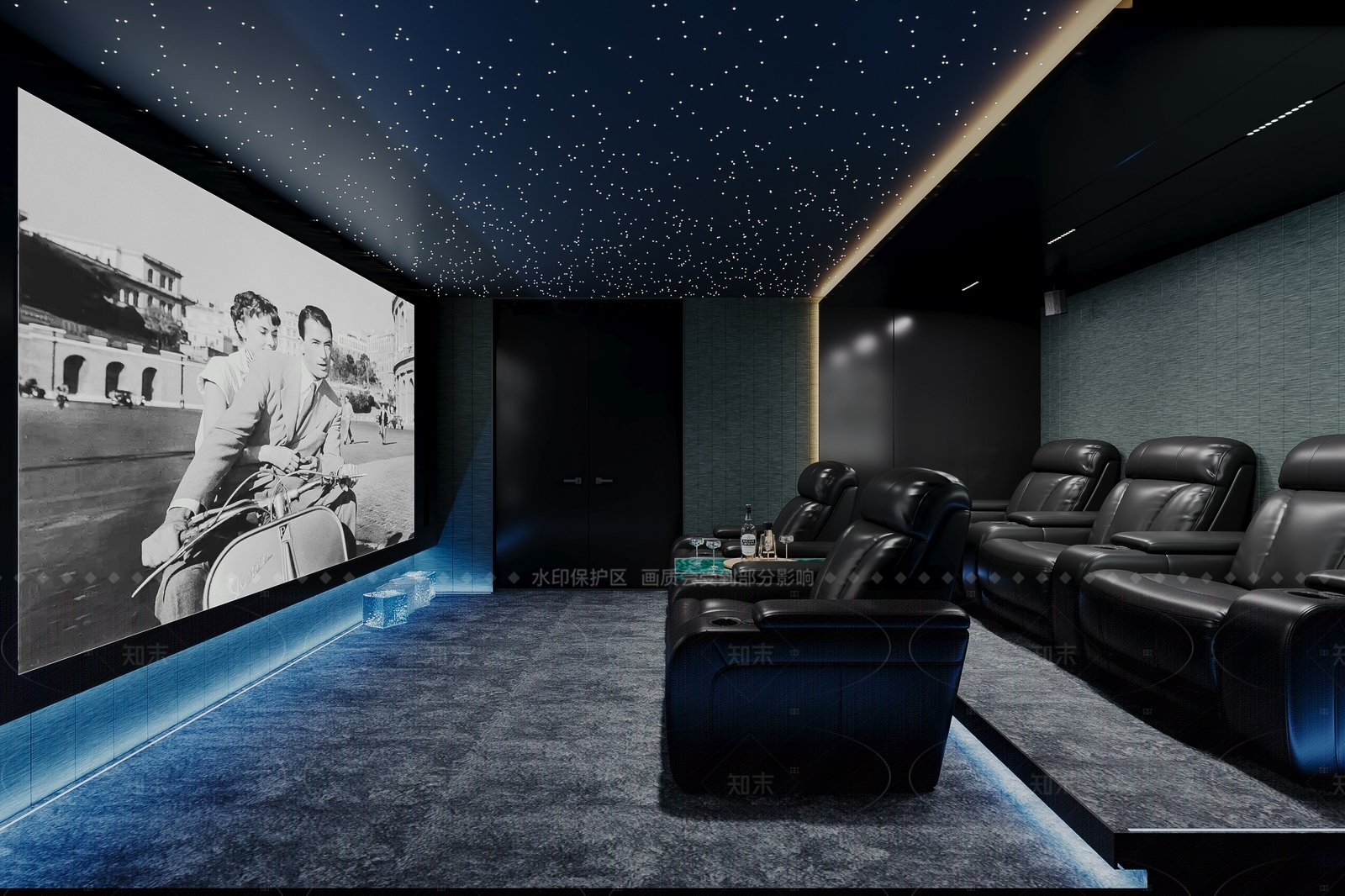 现代影音室3D模型下载【ID:1205409580】