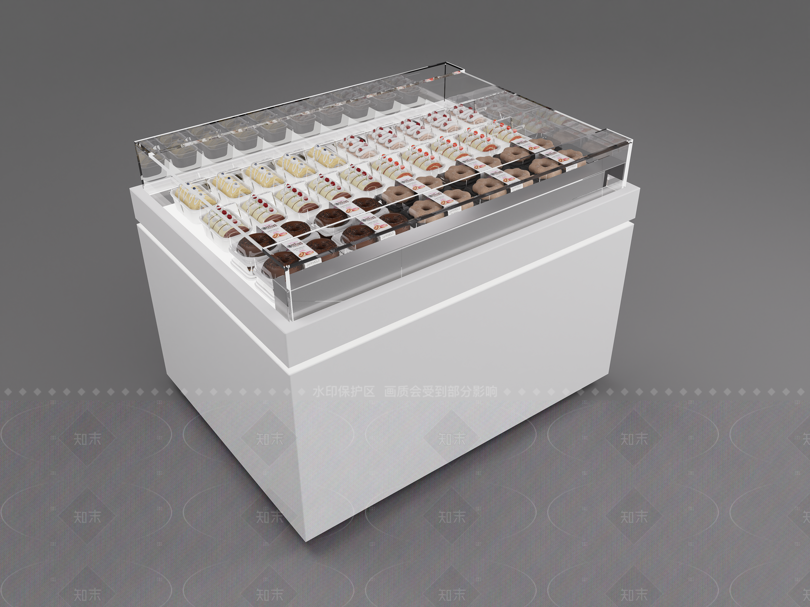 现代甜品面包店SU模型下载【ID:1205410871】