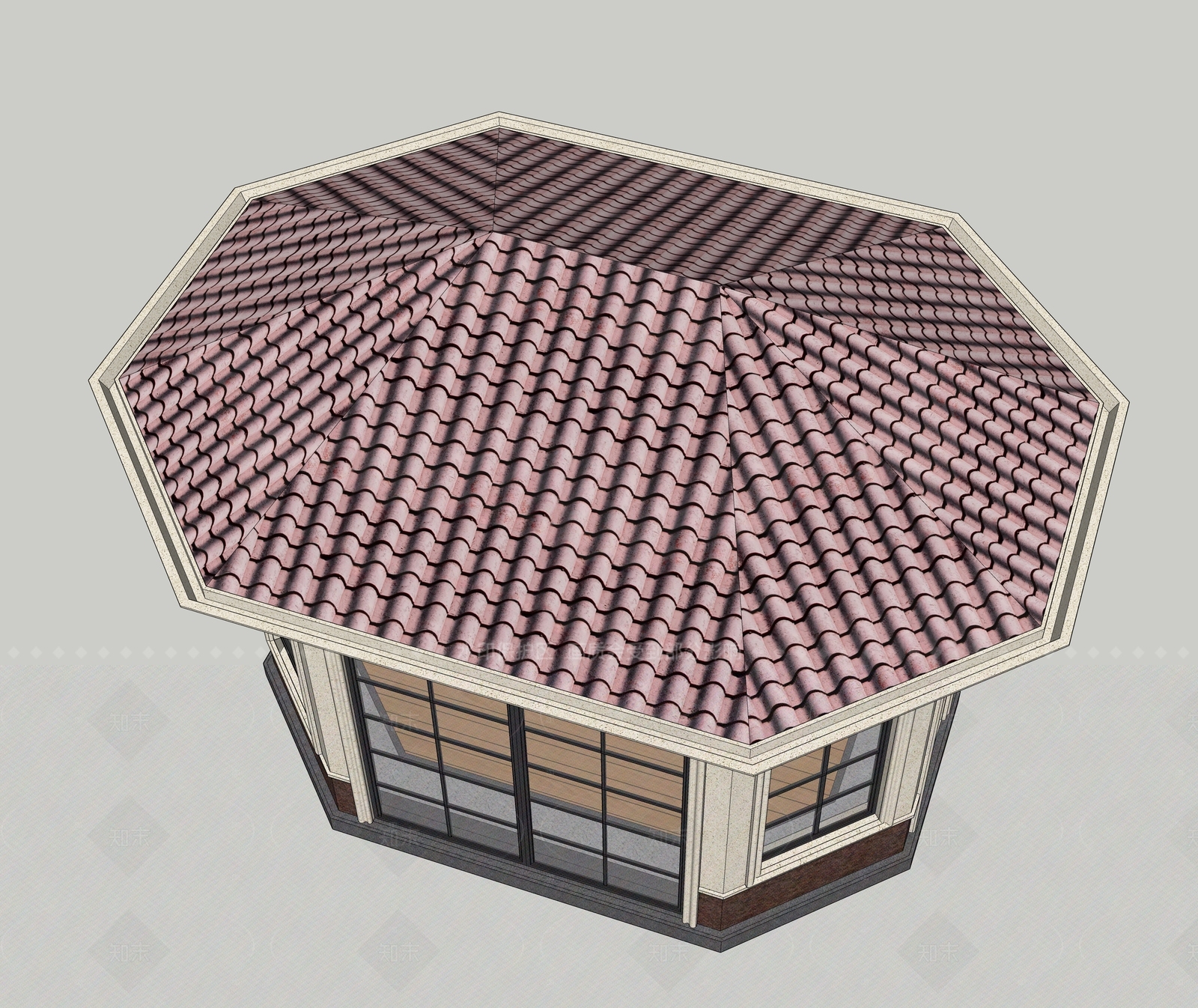 法式欧式亭子SU模型下载【ID:1205411183】