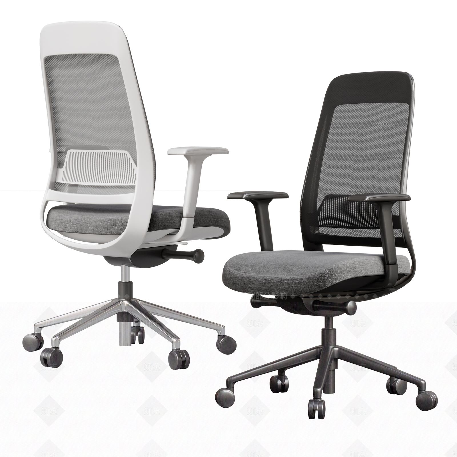 现代简约办公椅3D模型下载【ID:1205411220】
