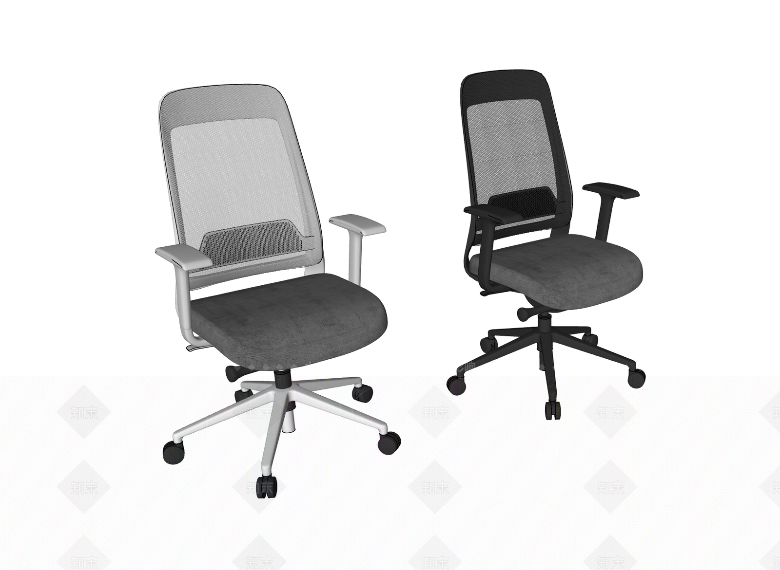 现代简约办公椅SU模型下载【ID:1205411262】