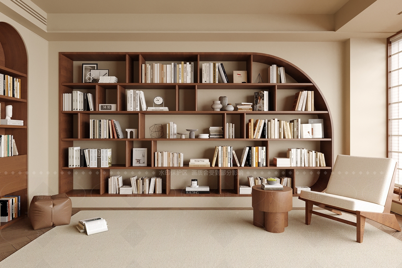 现代书房SU模型下载【ID:1205414390】