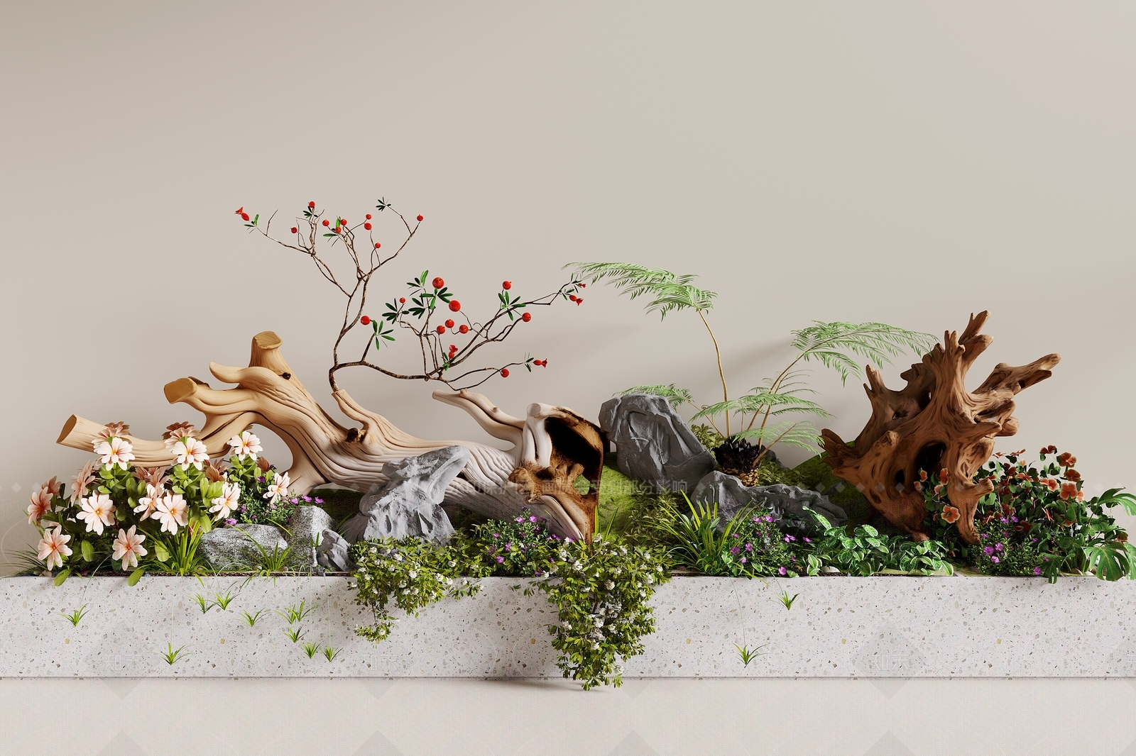现代花池3D模型下载【ID:1205414607】