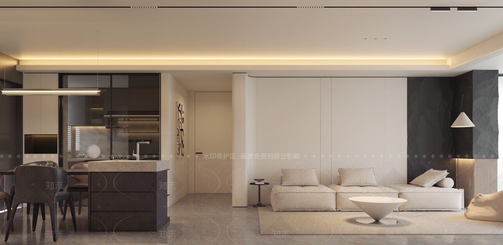 现代客餐厅3D模型下载【ID:1205416716】