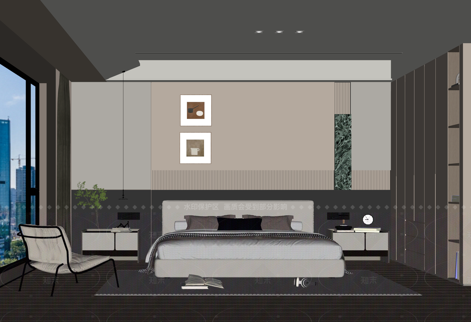 现代家居卧室SU模型下载【ID:1205417494】