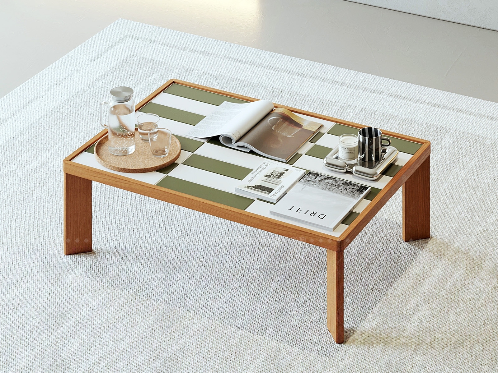 现代中古茶几SU模型下载【ID:1205418454】