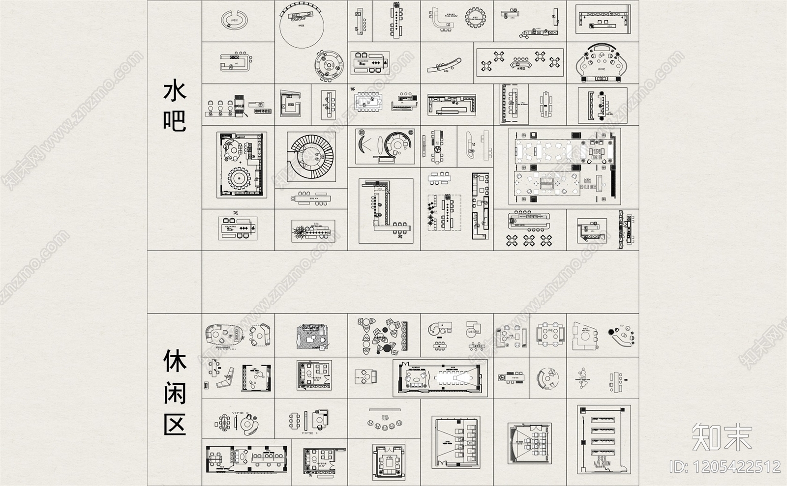 现代售楼处cad施工图下载【ID:1205422512】