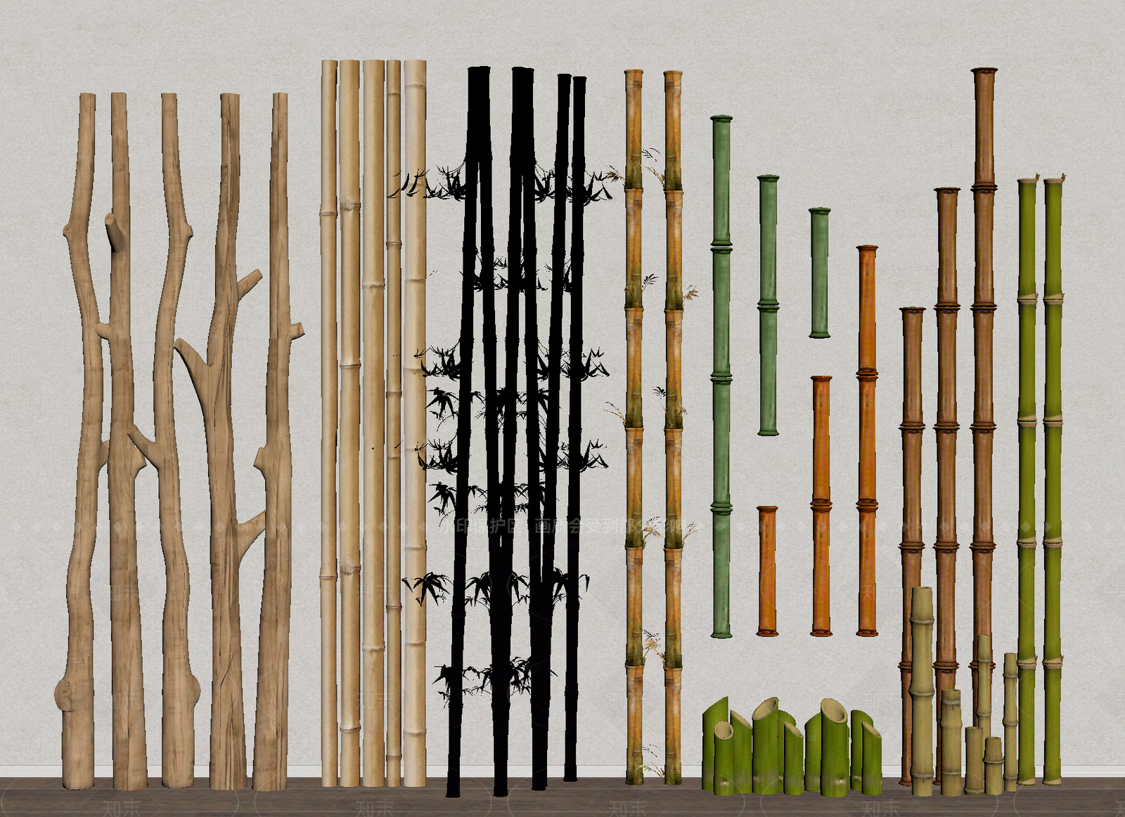 竹子SU模型下载【ID:1205422466】