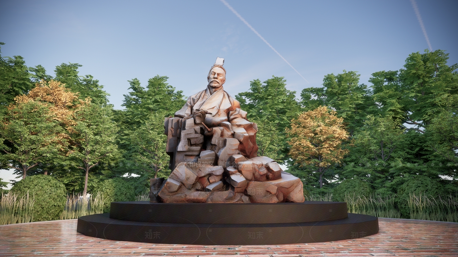 现代中式文旅项目景观SU模型下载【ID:1205423390】