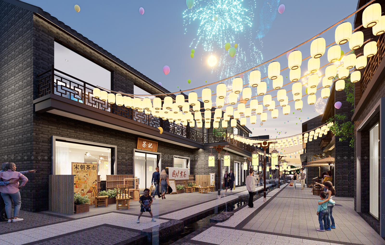 新中式中式文旅项目景观SU模型下载【ID:1205426658】