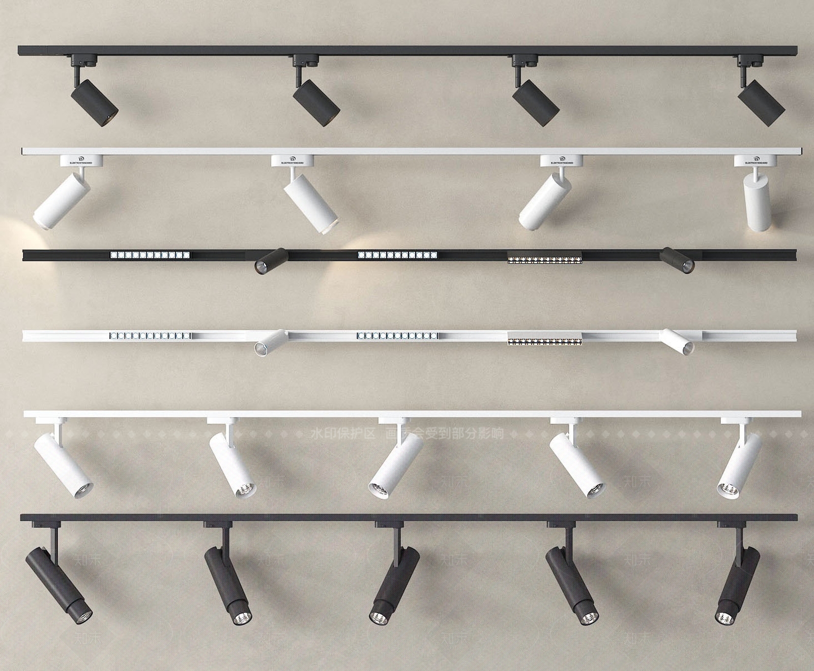 现代筒灯射灯SU模型下载【ID:1205428740】