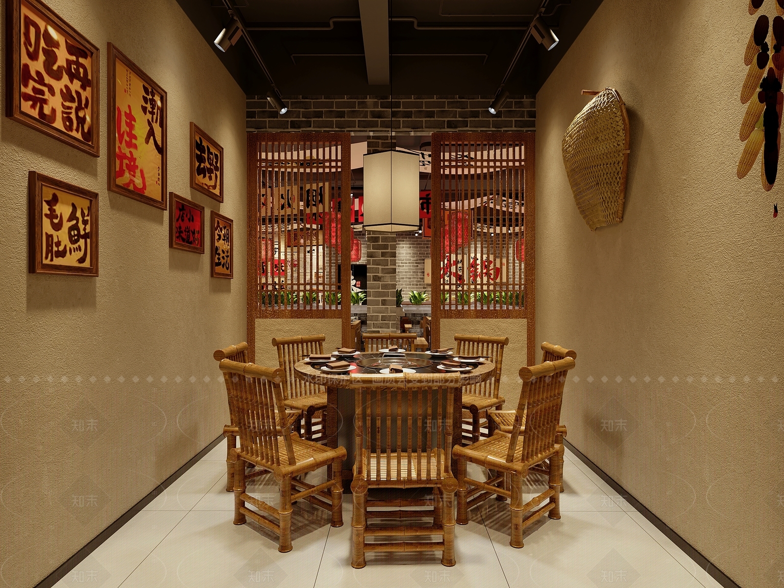 复古工业火锅店3D模型下载【ID:1205431161】