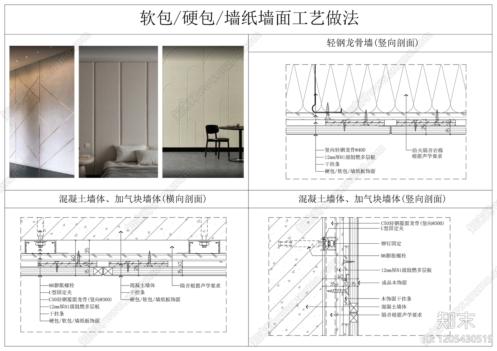 背景墙节点施工图下载【ID:1205430519】