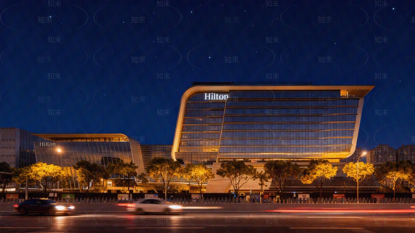 现代街道外景贴图下载【ID:1205433204】