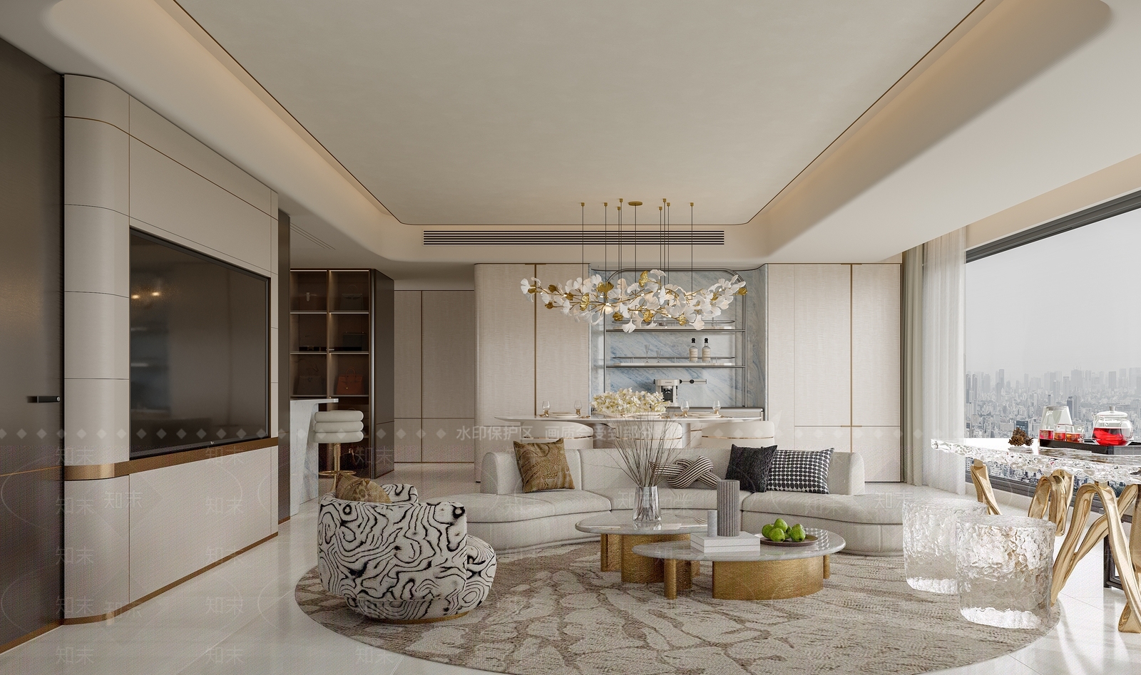 现代酒店餐厅3D模型下载【ID:1221630252】