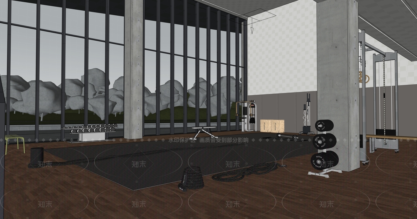 现代其他公共空间SU模型下载【ID:1205435556】