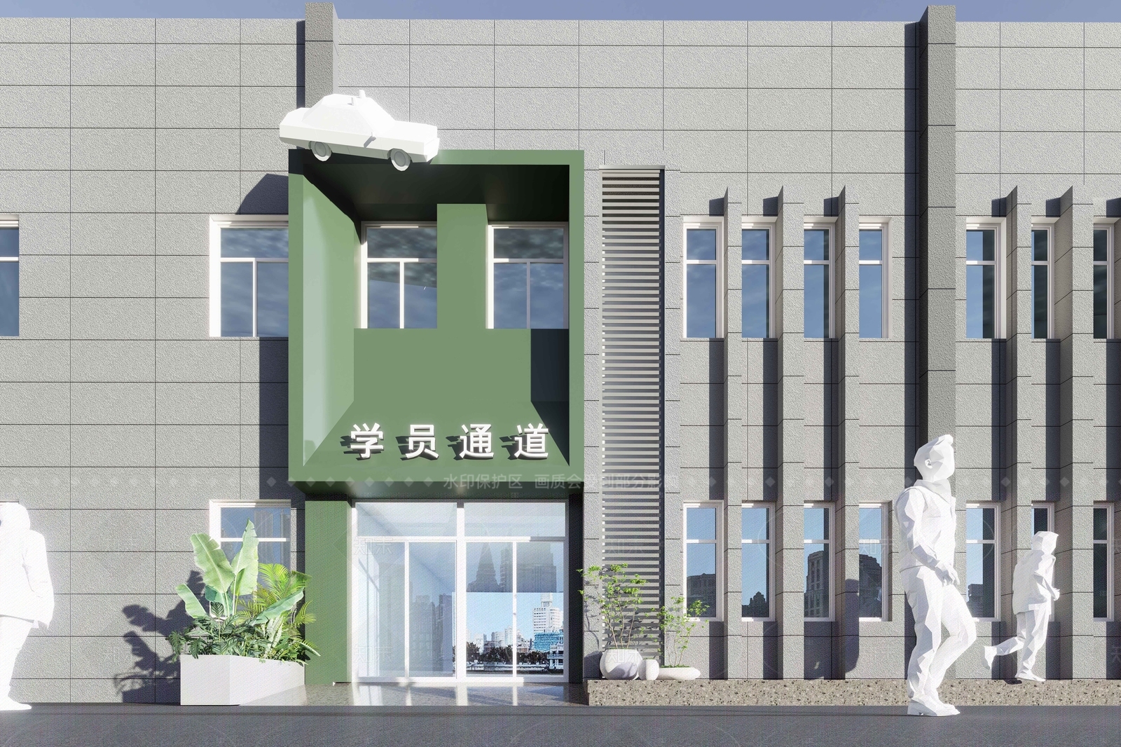 现代极简活动中心SU模型下载【ID:1205438777】