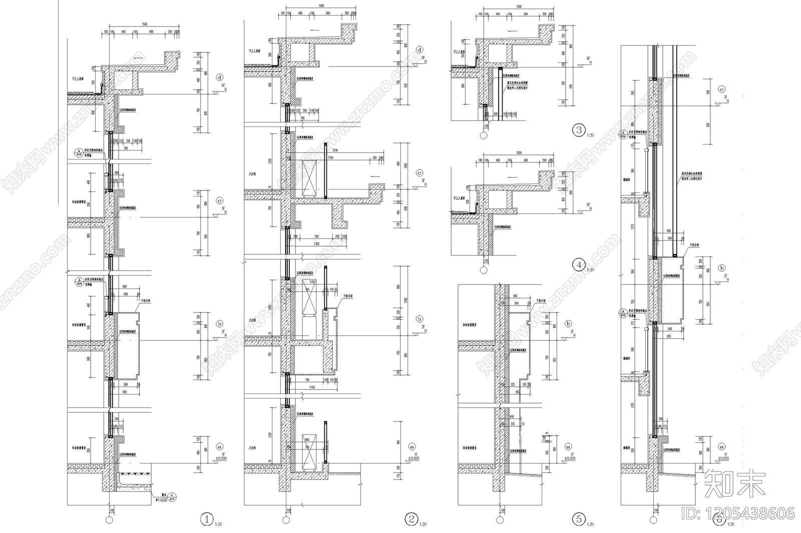 现代新中式幼儿园建筑cad施工图下载【ID:1205438606】