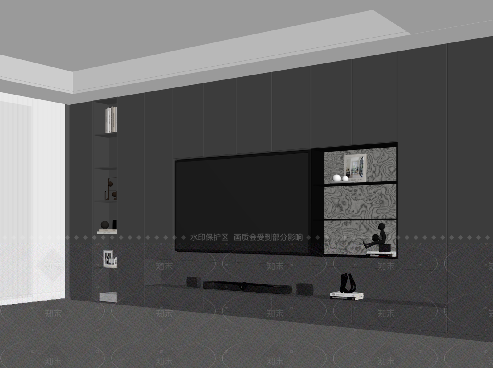 现代背景墙SU模型下载【ID:1205450504】